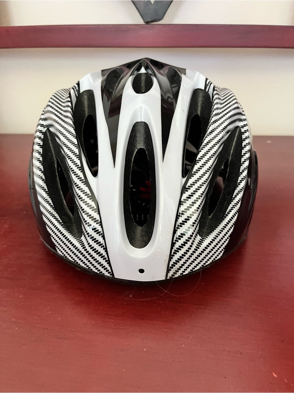 Black and White Ventilated Bike Helmet